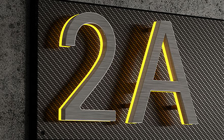 Carbon Fiber Backplate For 8" Numbers by Luxello LED Signage